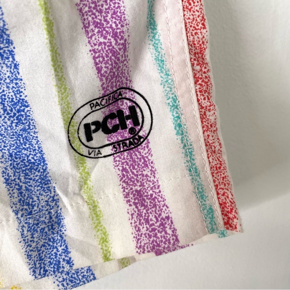 VINTAGE PCH Multicoloured Striped Shorts NWT - Picture 2 of 4